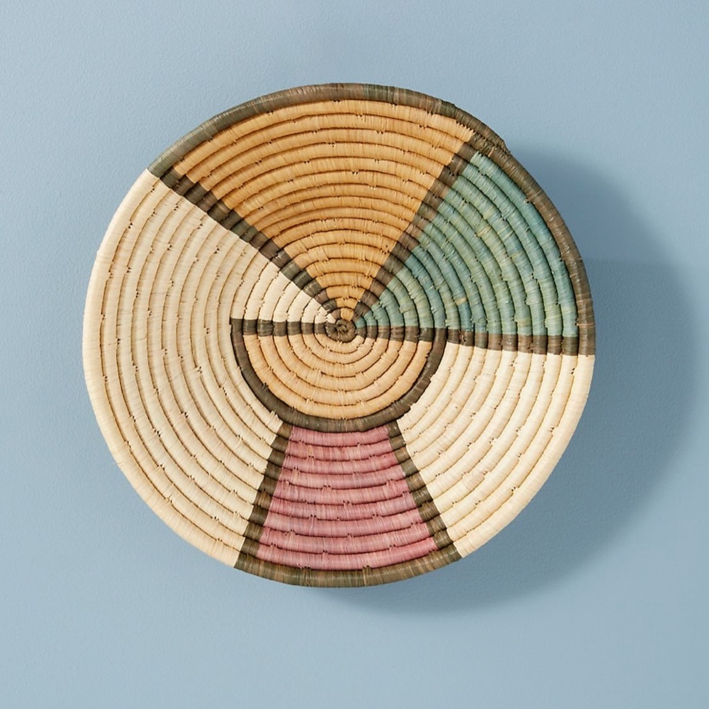 Pastel Hanging Boho Rattan Wicker Hipster Hippie Art Deco Farm Chic Hip Basket